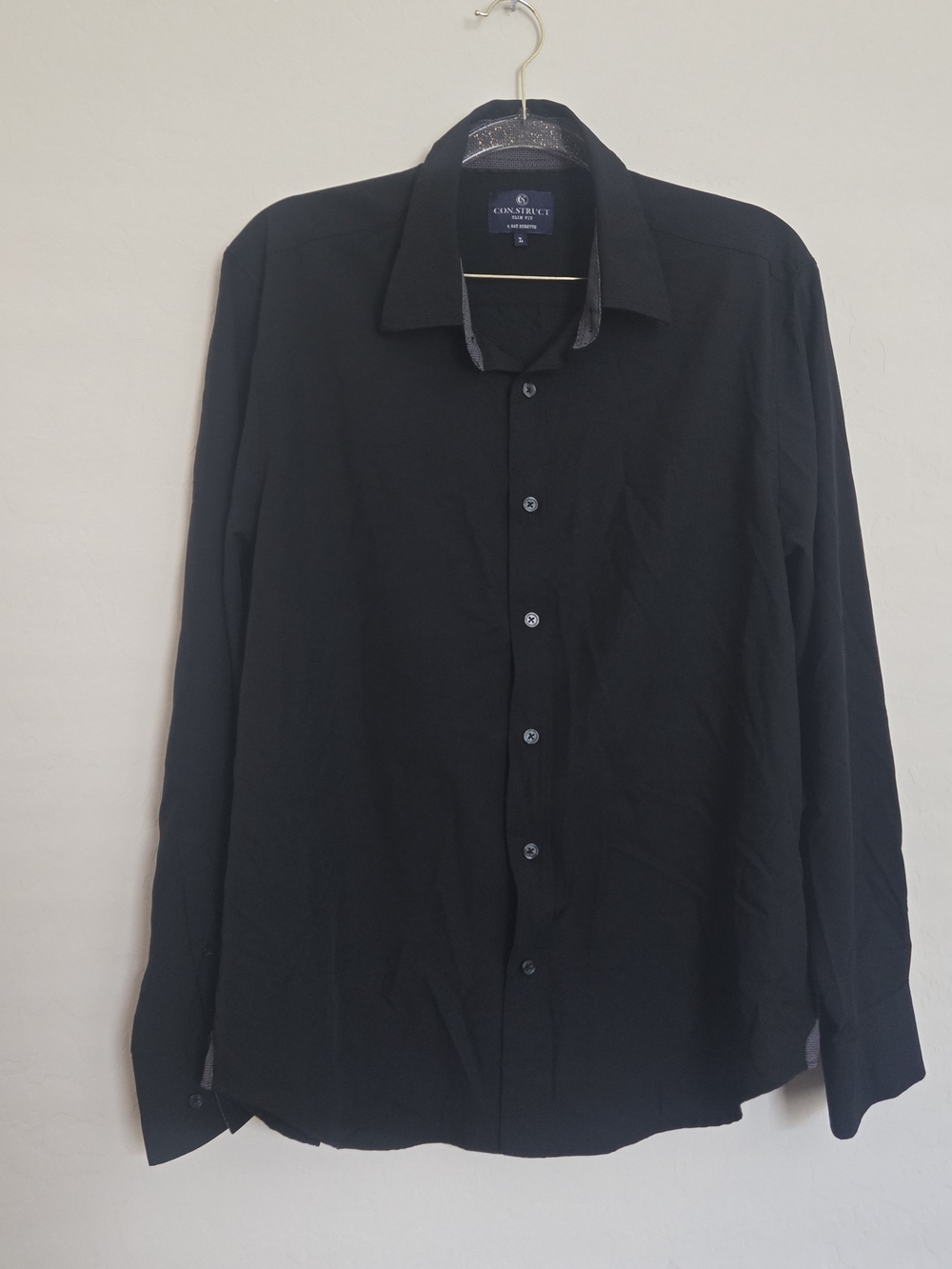 Men’s Black Button-Down Shirt Jacket